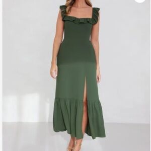 Park & Fifth Renfrew Dress in Dark Olive